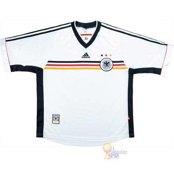 Calcio Maglie Home Maglia Germania Stile rétro 1998 Bianco