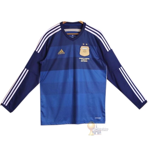 Calcio Maglie Away Manica lunga Argentina Stile rétro 2014 Blu