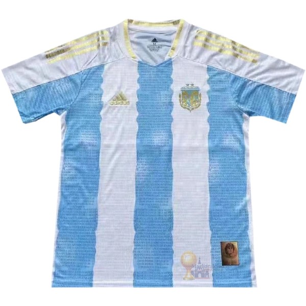 Calcio Maglie Edizione commemorativa Maglia Argentina 2021 Blu