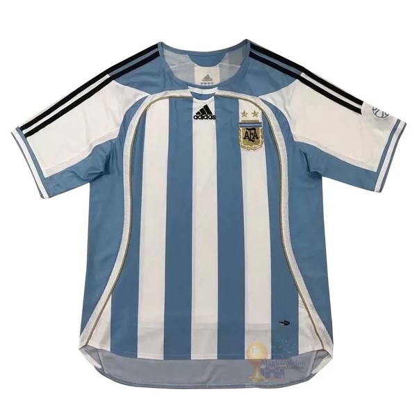 Calcio Maglie Home Maglia Argentina Stile rétro 2006 Blu