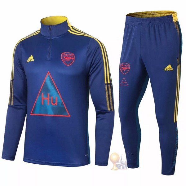 Calcio Maglie Giacca Arsenal 2020 2021 Blu Navy Giallo