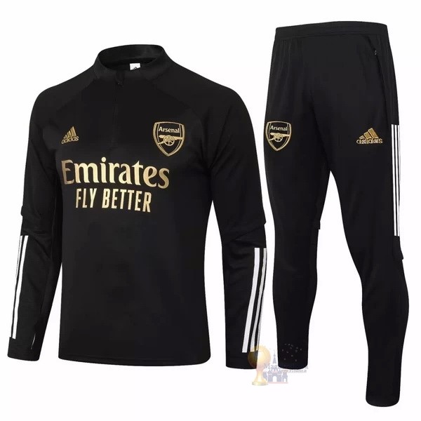 Calcio Maglie Giacca Arsenal 2020 2021 Nero Oro