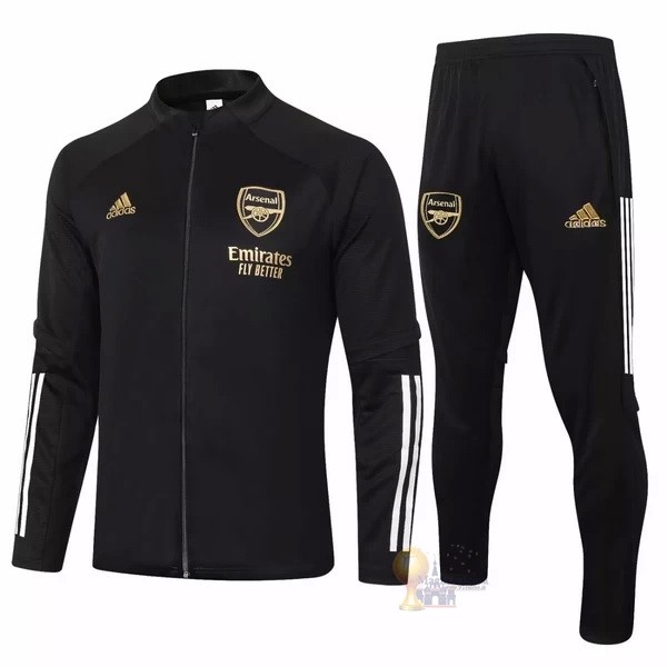Calcio Maglie Giacca Arsenal 2020 2021 Nero Oro Bianco
