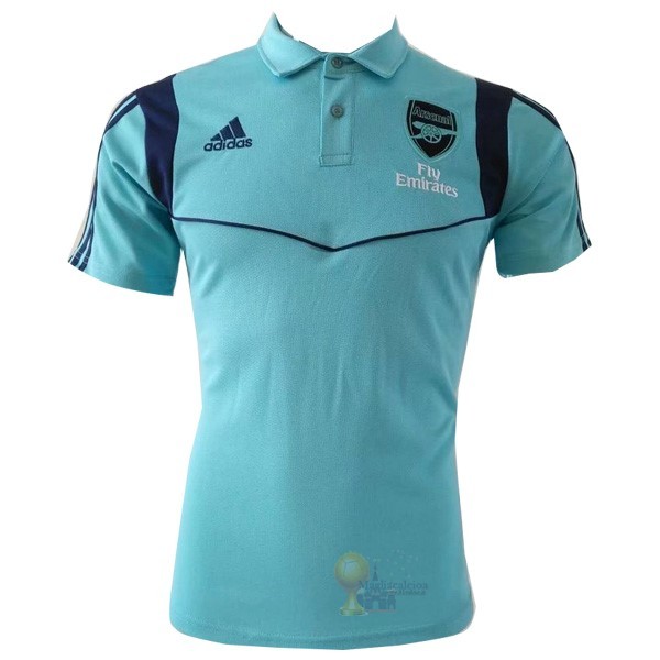 Calcio Maglie Polo Arsenal 2019 2020 Blu Luce