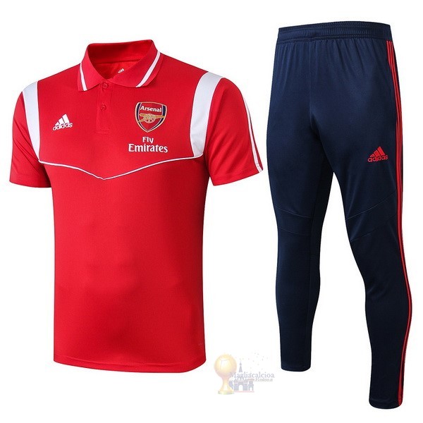 Calcio Maglie Set Completo Polo Arsenal 2019 2020 Rosso Bianco