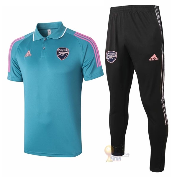 Calcio Maglie Set Completo Polo Arsenal 2021 2022 Blu Nero