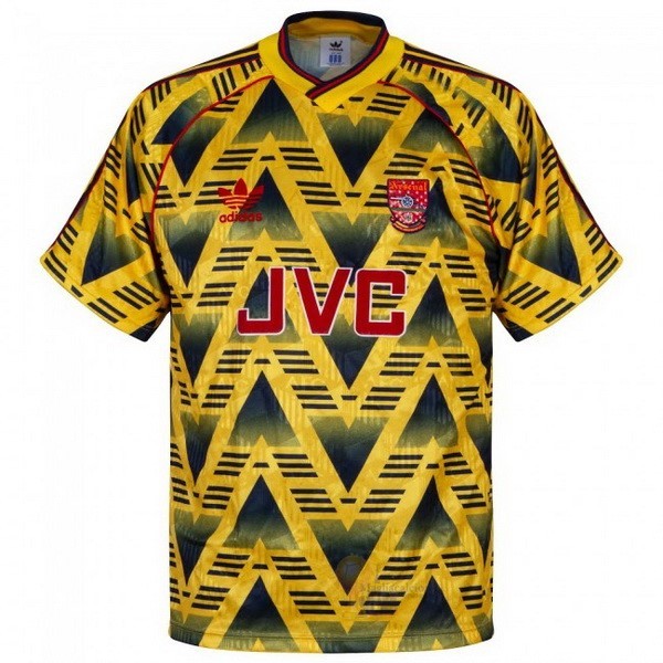 Calcio Maglie Away Maglia Arsenal Retro 1991 1993 Giallo