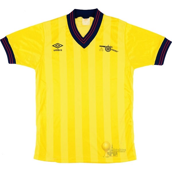 Calcio Maglie Away Maglia Arsenal Stile rétro 1983 1984 Giallo