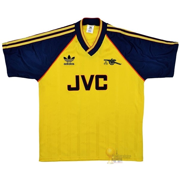Calcio Maglie Away Maglia Arsenal Stile rétro 1988 1991 Giallo