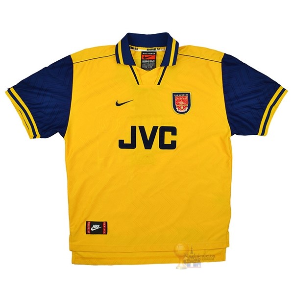 Calcio Maglie Away Maglia Arsenal Stile rétro 1996 1997 Giallo
