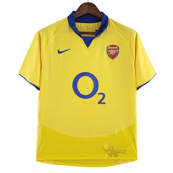 Calcio Maglie Away Maglia Arsenal Stile rétro 2003 2005 Giallo