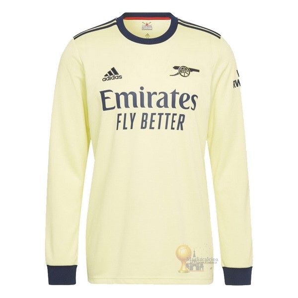 Calcio Maglie Away Manica lunga Arsenal 2021 2022 Giallo