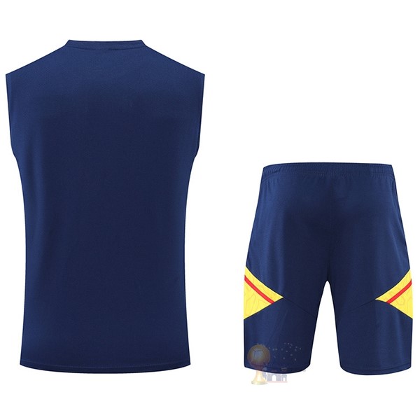 Calcio Maglie Formazione Senza Maniche Set Completo Arsenal 2022 2023 Blu Navy Giallo
