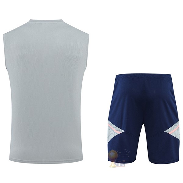 Calcio Maglie Formazione Senza Maniche Set Completo Arsenal 2022 2023 Grigio Blu
