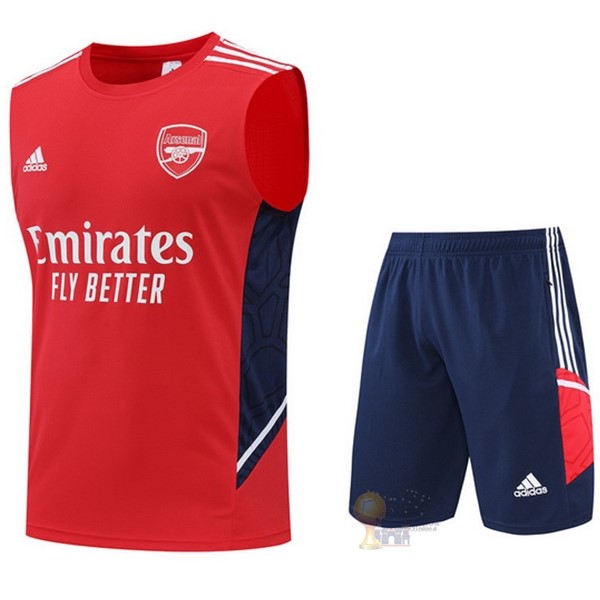 Calcio Maglie Formazione Senza Maniche Set Completo Arsenal 2022 2023 Rosso Blu