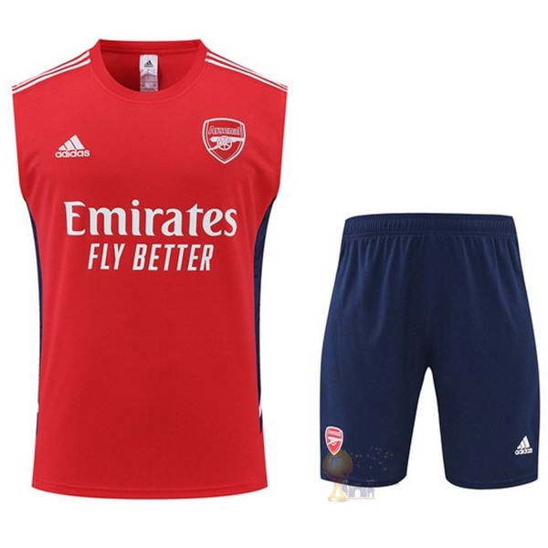 Calcio Maglie Formazione Senza Maniche Set Completo Arsenal 2022 2023 Rosso Blu