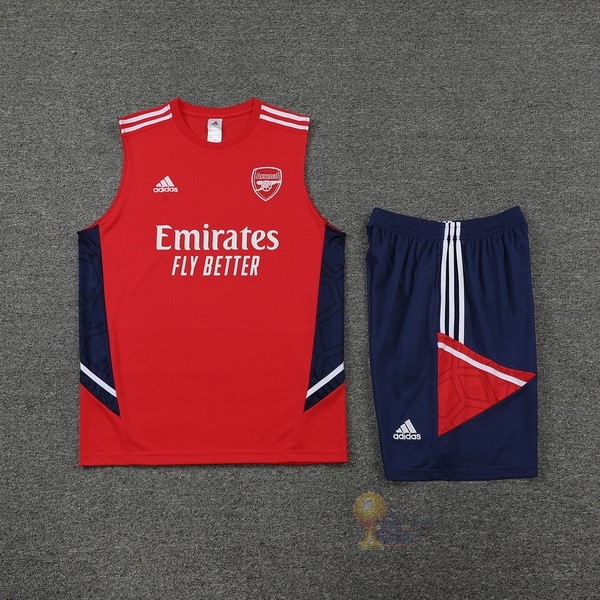 Calcio Maglie Formazione Senza Maniche Set Completo Arsenal 2022 2023 Rosso Blu