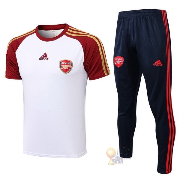 Calcio Maglie Formazione Set Completo Arsenal 2021 2022 Bianco Rosso Nero