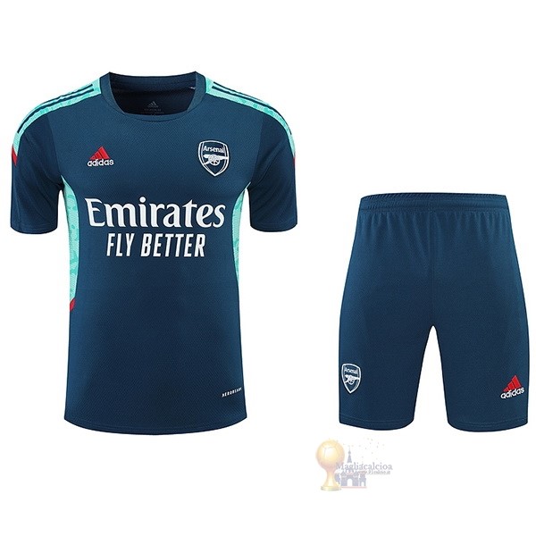Calcio Maglie Formazione Set Completo Arsenal 2021 2022 Blu Verde