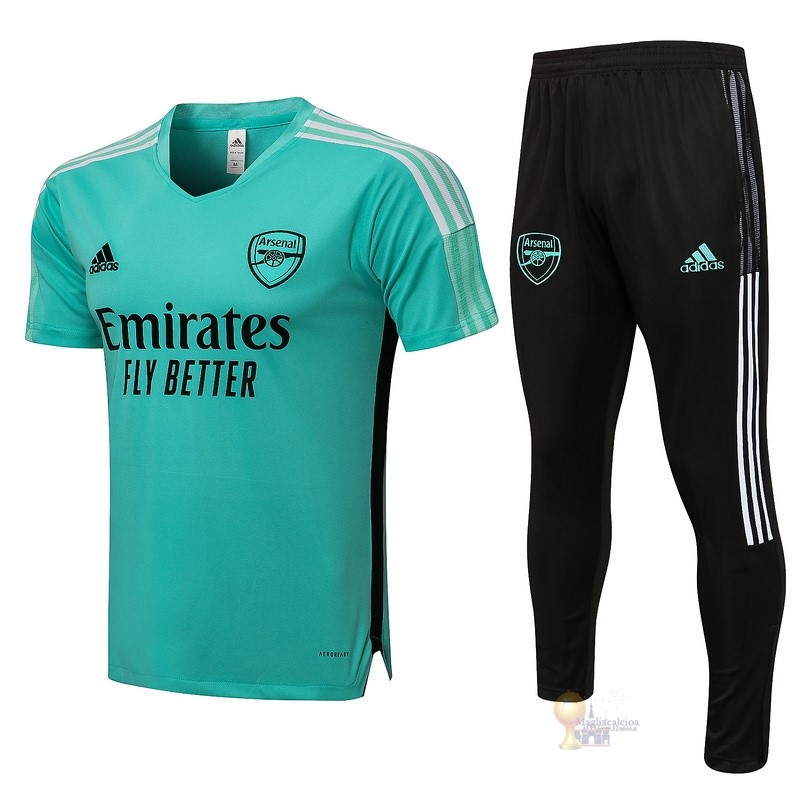Calcio Maglie Formazione Set Completo Arsenal 2021 2022 I Verde Nero