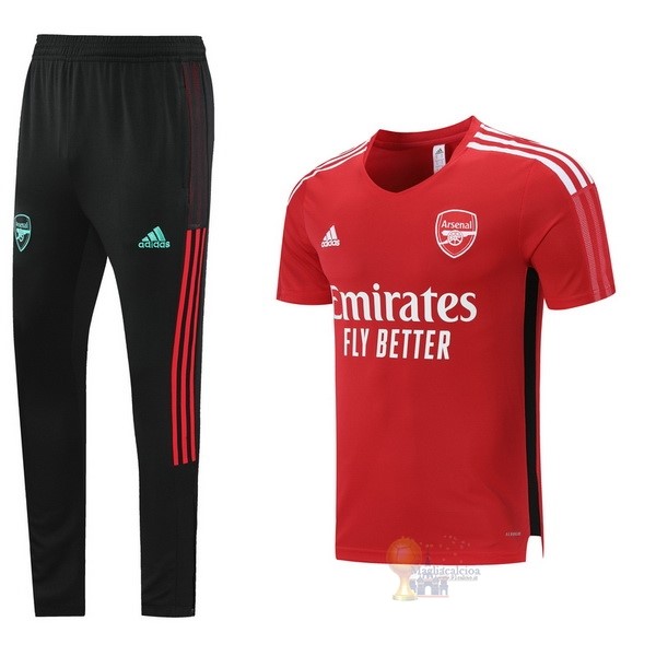 Calcio Maglie Formazione Set Completo Arsenal 2021 2022 Rosso Nero