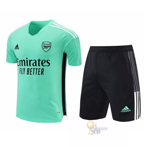 Calcio Maglie Formazione Set Completo Arsenal 2021 2022 Verde Nero