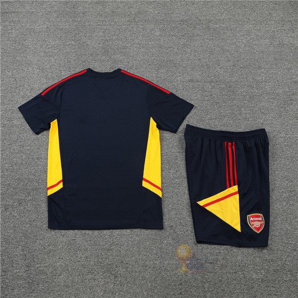 Calcio Maglie Formazione Set Completo Arsenal 2022 2023 Blu Navy Giallo