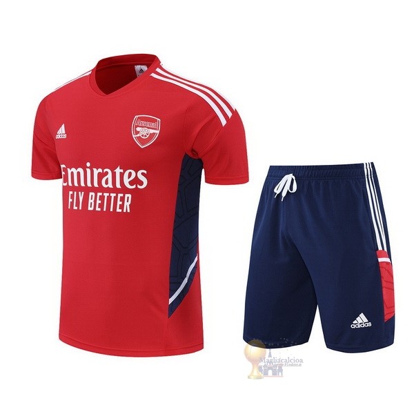 Calcio Maglie Formazione Set Completo Arsenal 2022 2023 Rosso Blu