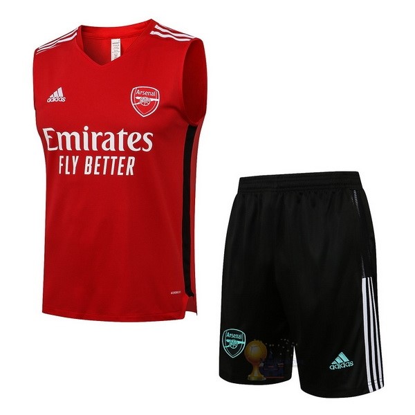 Calcio Maglie Formazione Sin Mangas Set Completo Arsenal 2021 2022 Rosso Nero
