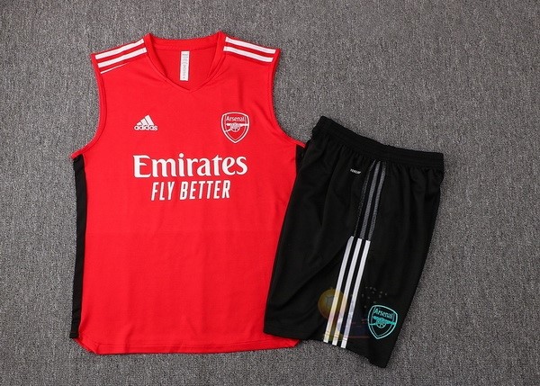 Calcio Maglie Formazione Sin Mangas Set Completo Arsenal 2021 2022 Rosso Nero