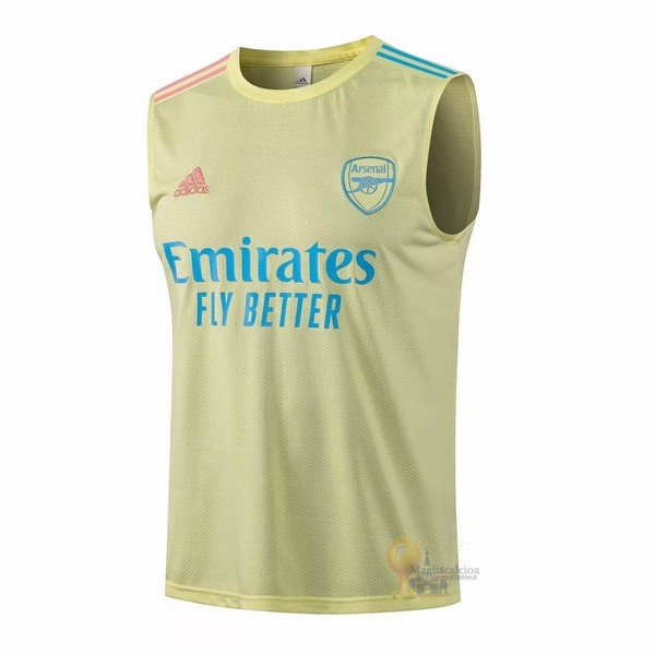 Calcio Maglie Maglia Senza Maniche Arsenal 2021 2022 Giallo