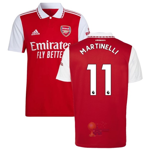 Calcio Maglie NO.11 Martinelli Home Maglia Arsenal 2022 2023 Rosso
