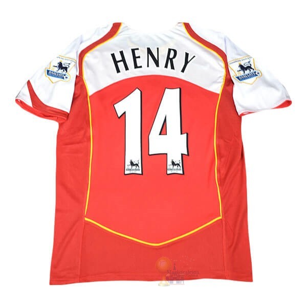 Calcio Maglie NO.14 Henry Home Maglia Arsenal Retro 2004 2005 Rosso