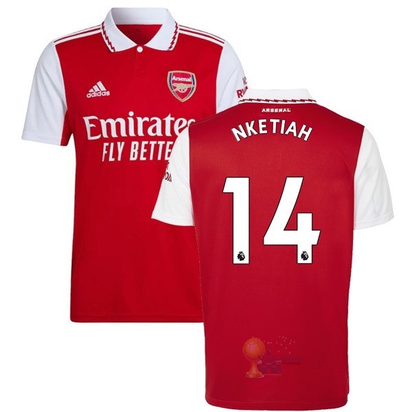 Calcio Maglie NO.14 Nketiah Home Maglia Arsenal 2022 2023 Rosso