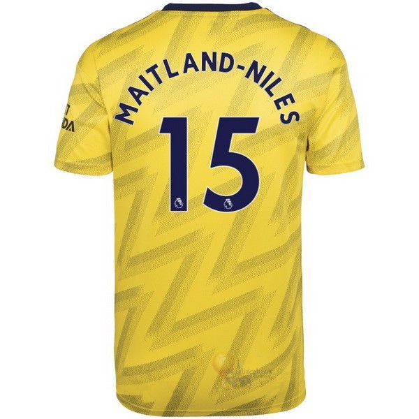 Calcio Maglie NO.15 Maitland Niles Away Maglia Arsenal 2019 2020 Giallo