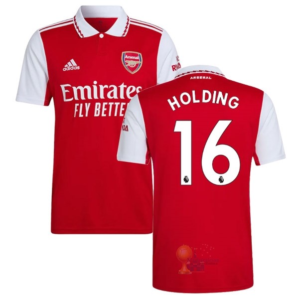 Calcio Maglie NO.16 Holding Home Maglia Arsenal 2022 2023 Rosso