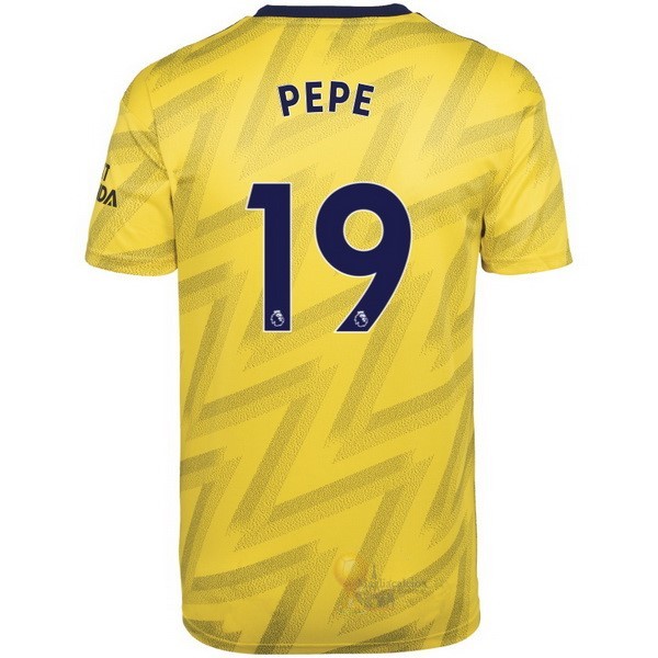 Calcio Maglie NO.19 Pepe Away Maglia Arsenal 2019 2020 Giallo