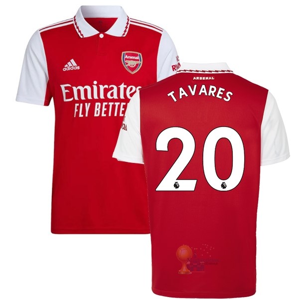Calcio Maglie NO.20 Tavares Home Maglia Arsenal 2022 2023 Rosso