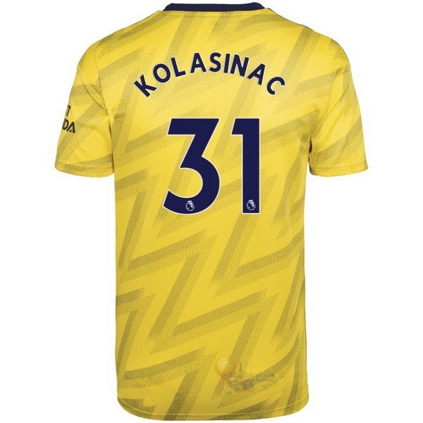 Calcio Maglie NO.31 Kolasinac Away Maglia Arsenal 2019 2020 Giallo