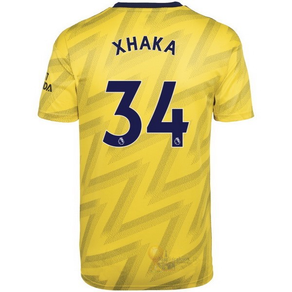Calcio Maglie NO.34 Xhaka Away Maglia Arsenal 2019 2020 Giallo