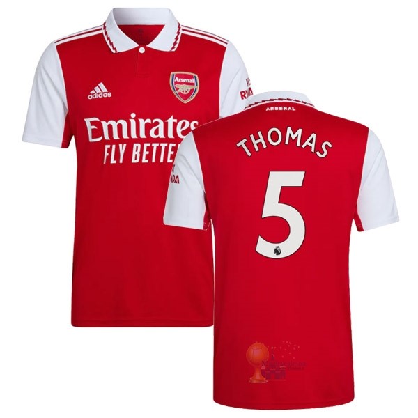 Calcio Maglie NO.5 Thomas Home Maglia Arsenal 2022 2023 Rosso