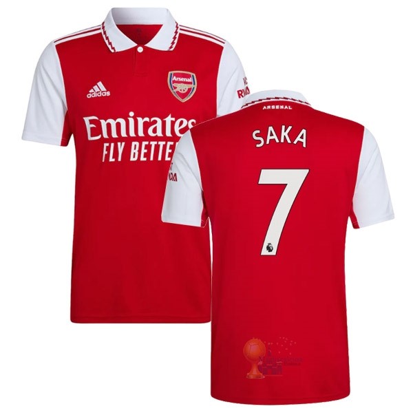 Calcio Maglie NO.7 Saka Home Maglia Arsenal 2022 2023 Rosso