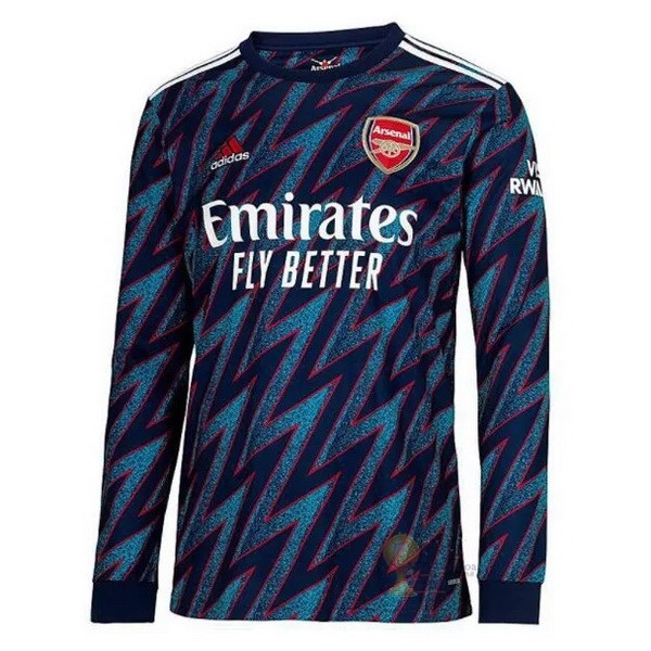 Calcio Maglie Terza Manica lunga Arsenal 2021 2022 Blu