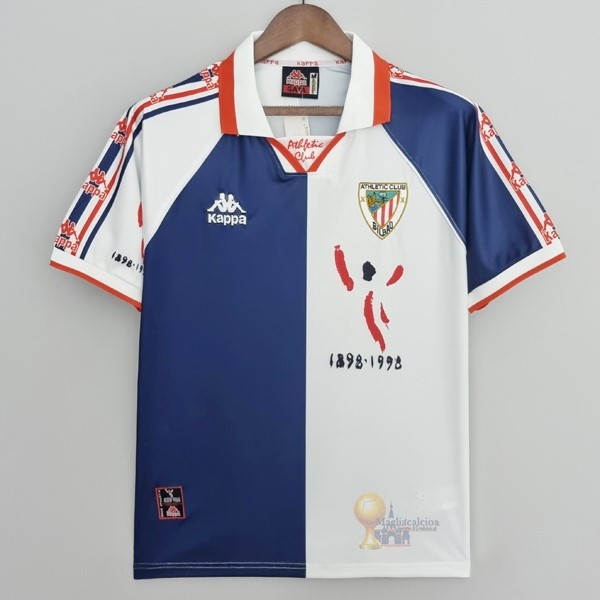 Calcio Maglie Away Maglia Athletic Bilbao Stile rétro 1997 1998 Bianco