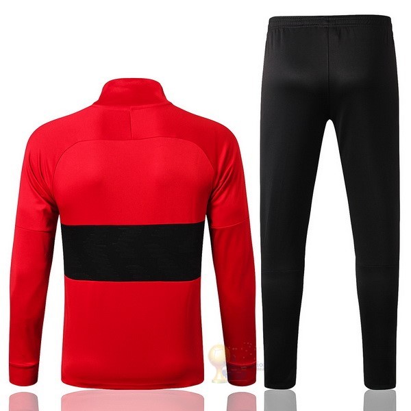 Calcio Maglie Tuta Presentazione Atlético Madrid 2019 2020 Nero Rosso