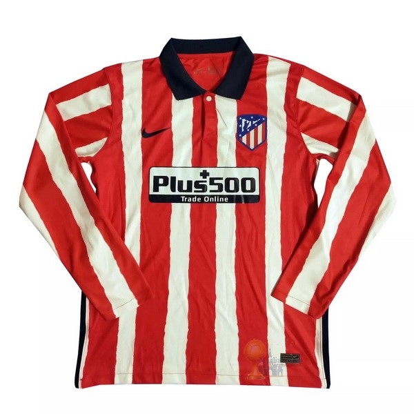 Calcio Maglie Casa Manga Larga Atlético Madrid 2020 2021 Rosso