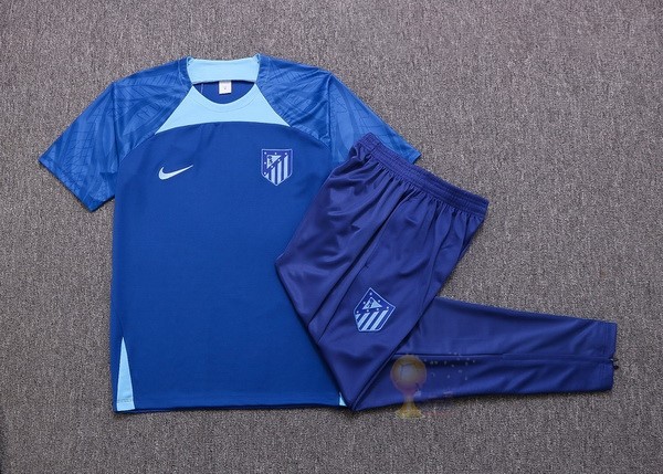 Calcio Maglie Formazione Set Completo Atlético Madrid 2022 2023 Blu