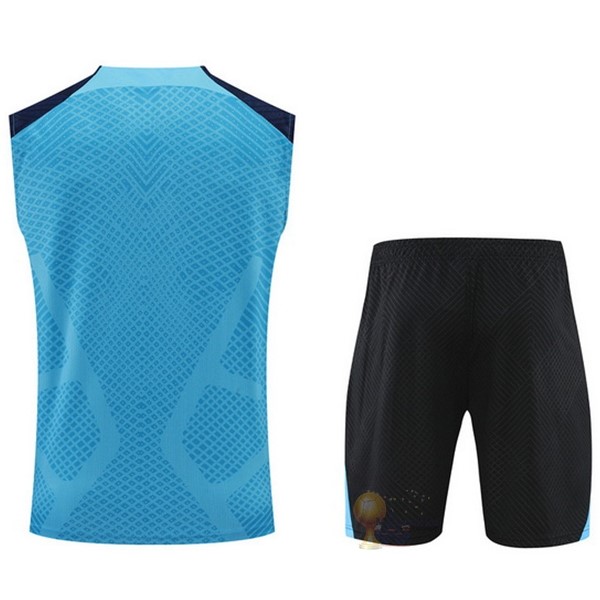 Calcio Maglie Formazione Sin Mangas Set Completo Atlético Madrid 2022 2023 Blu