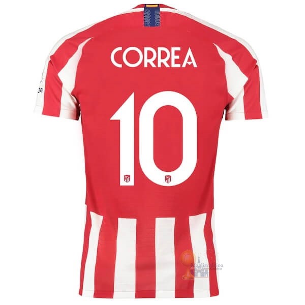 Calcio Maglie NO.10 Correa Home Maglia Atlético de Madrid 2019 2020 Rosso