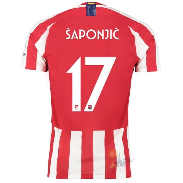 Calcio Maglie NO.17 Saponjic Home Maglia Atlético de Madrid 2019 2020 Rosso
